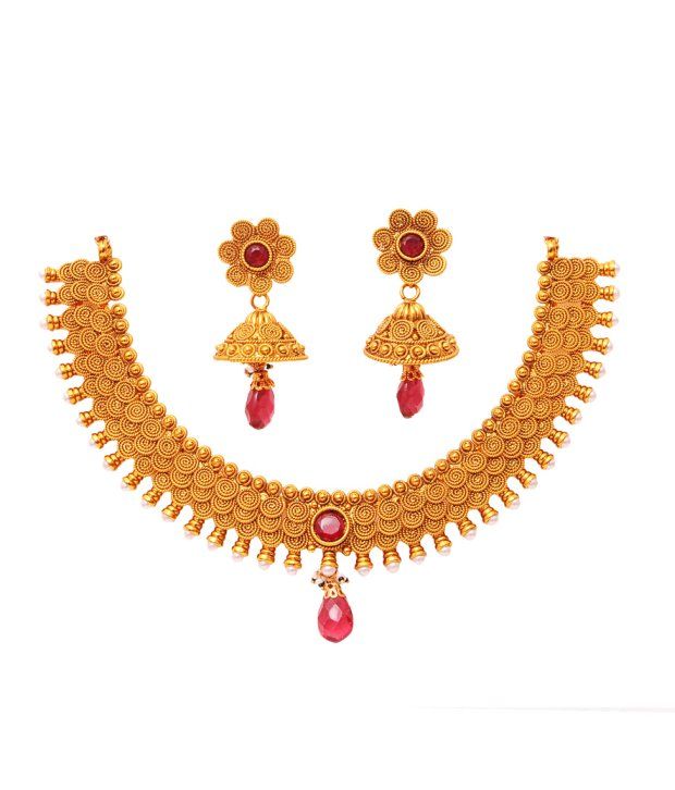 choker necklace set narayana pearls