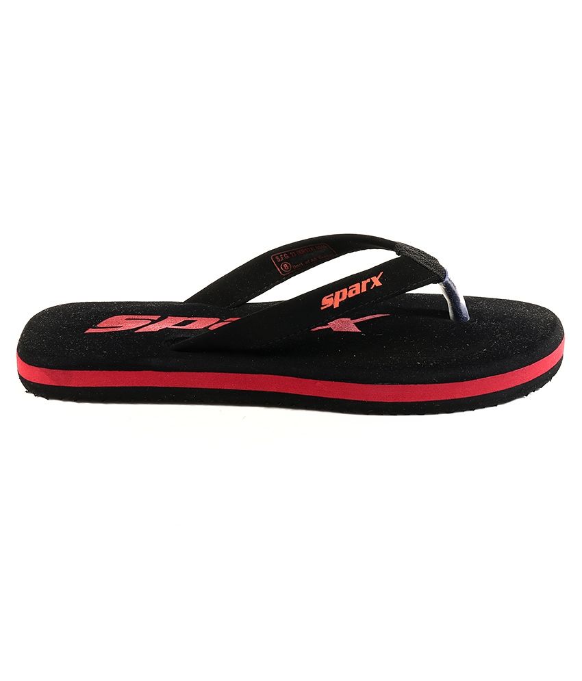 sparx slippers black and white