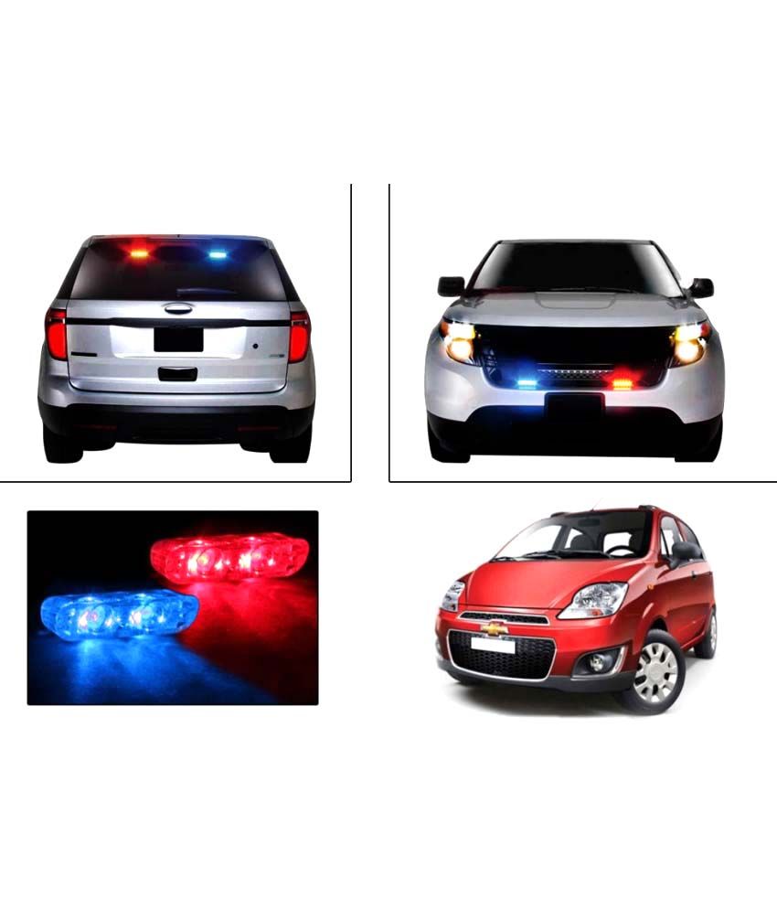 Speedwav Car Sleek Twin Led Police Flasher Lightschevrolet Spark New