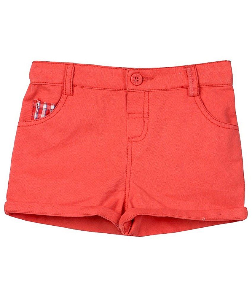 Beebay Red Twill Shorts For Kids - Buy Beebay Red Twill Shorts For Kids ...