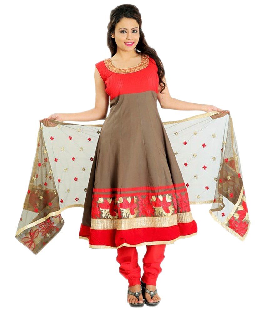 brown churidar designs