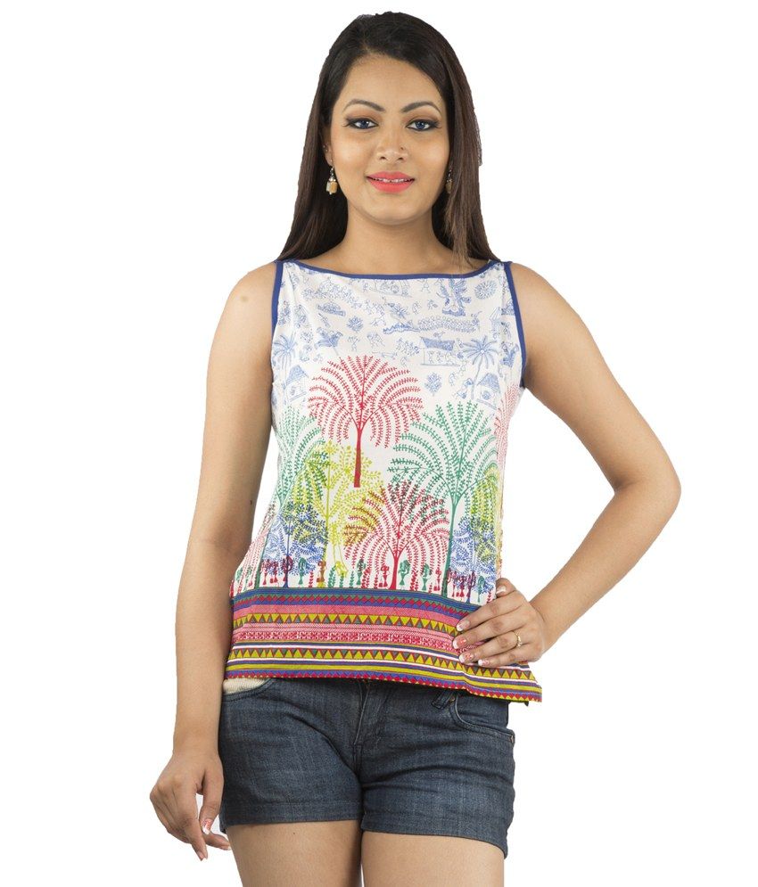 sleeveless short kurti tops