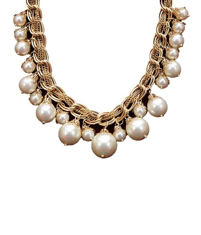 Aggarwal Creation White Contemporary Pearl Necklace - Buy Aggarwal ...