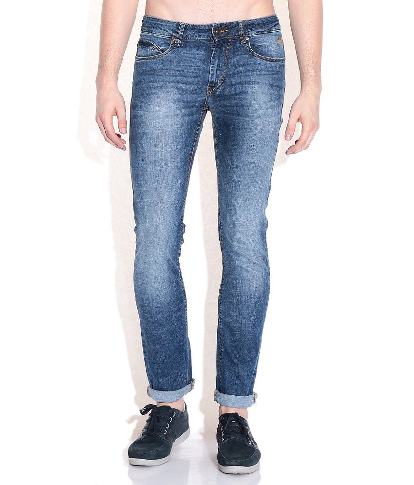 Flying Machine Blue Cotton Tapered Fit Jeans - Buy Flying Machine Blue ...
