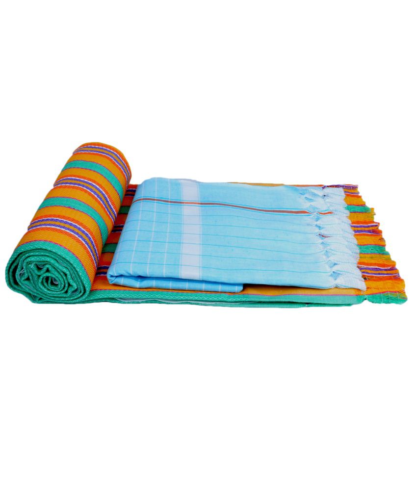     			Sathiyas Multicolour Cotton Bath Towel Set