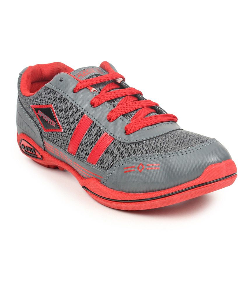 red mesh sport shoes