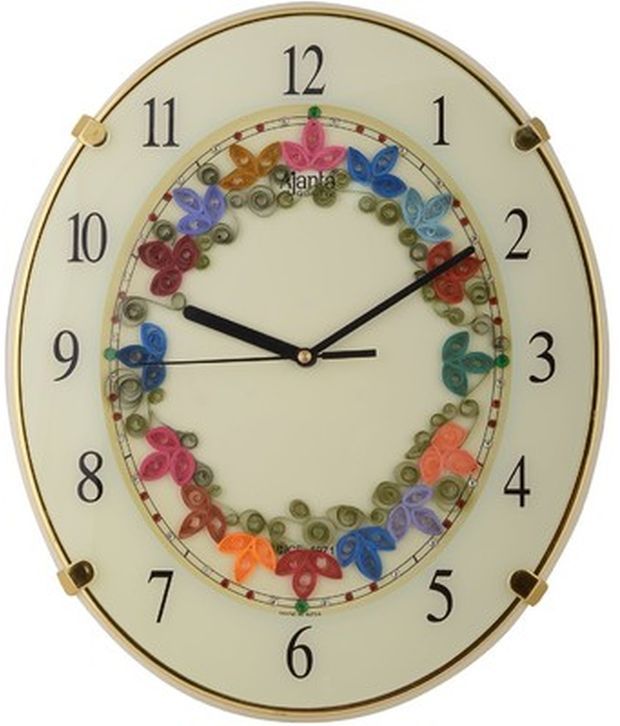 Ajanta Oval Ivory Wall Clocks Buy Ajanta Oval Ivory Wall Clocks at Best Price in India on Snapdeal