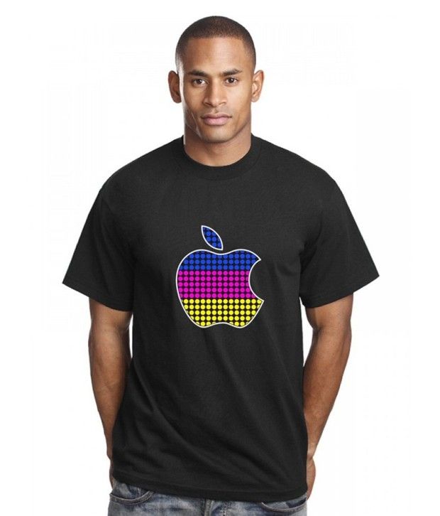 black apple t shirt