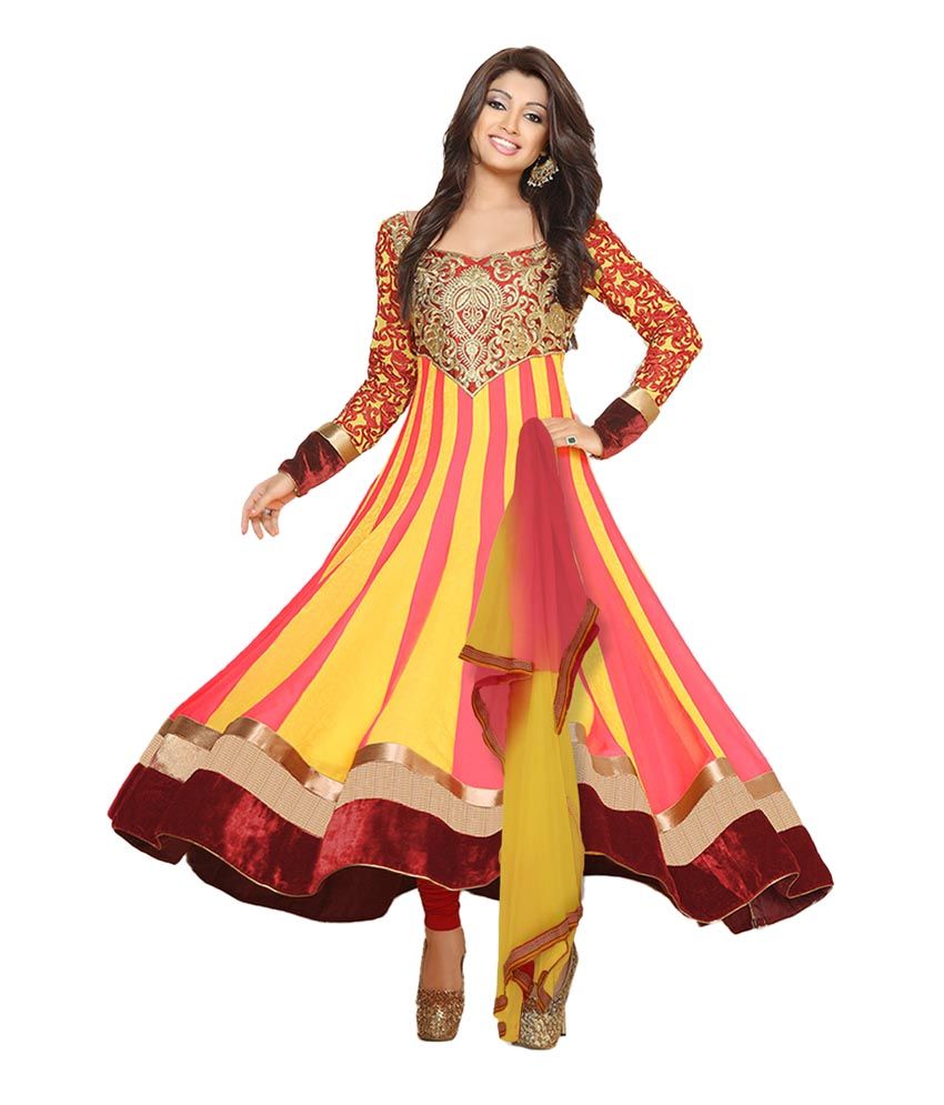 multicolour anarkali suit