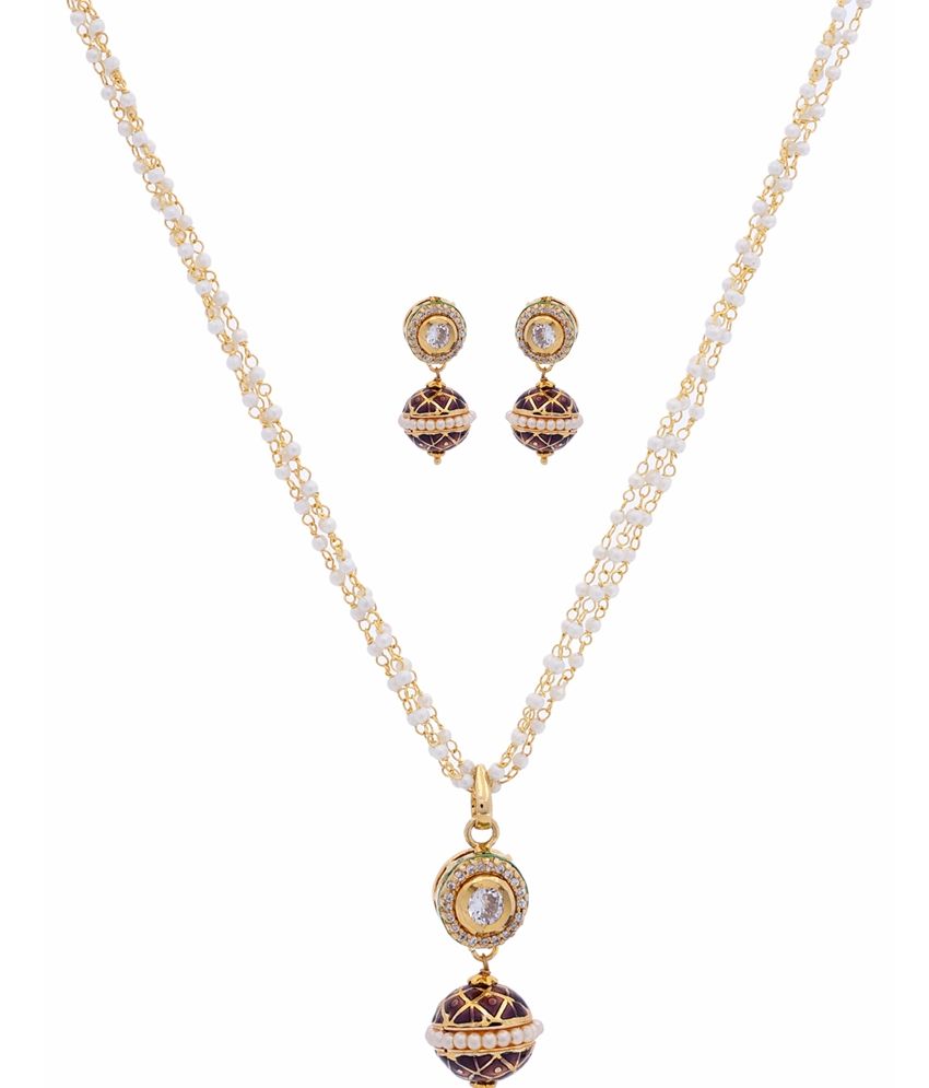 String Small Pearl Necklace Set 