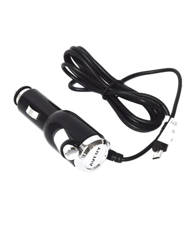 Avery Car Charger Universal Pin Black & Chrome Buy Avery Car Charger