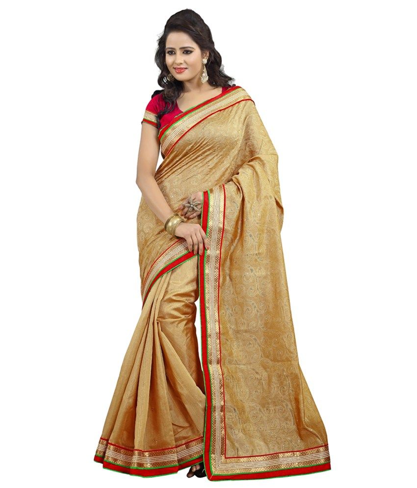 Stuti Fashion Beige Cotton Jute Saree - Buy Stuti Fashion Beige Cotton ...