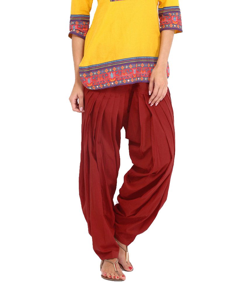 E'hoise Maroon Patialas Price in India Buy E'hoise