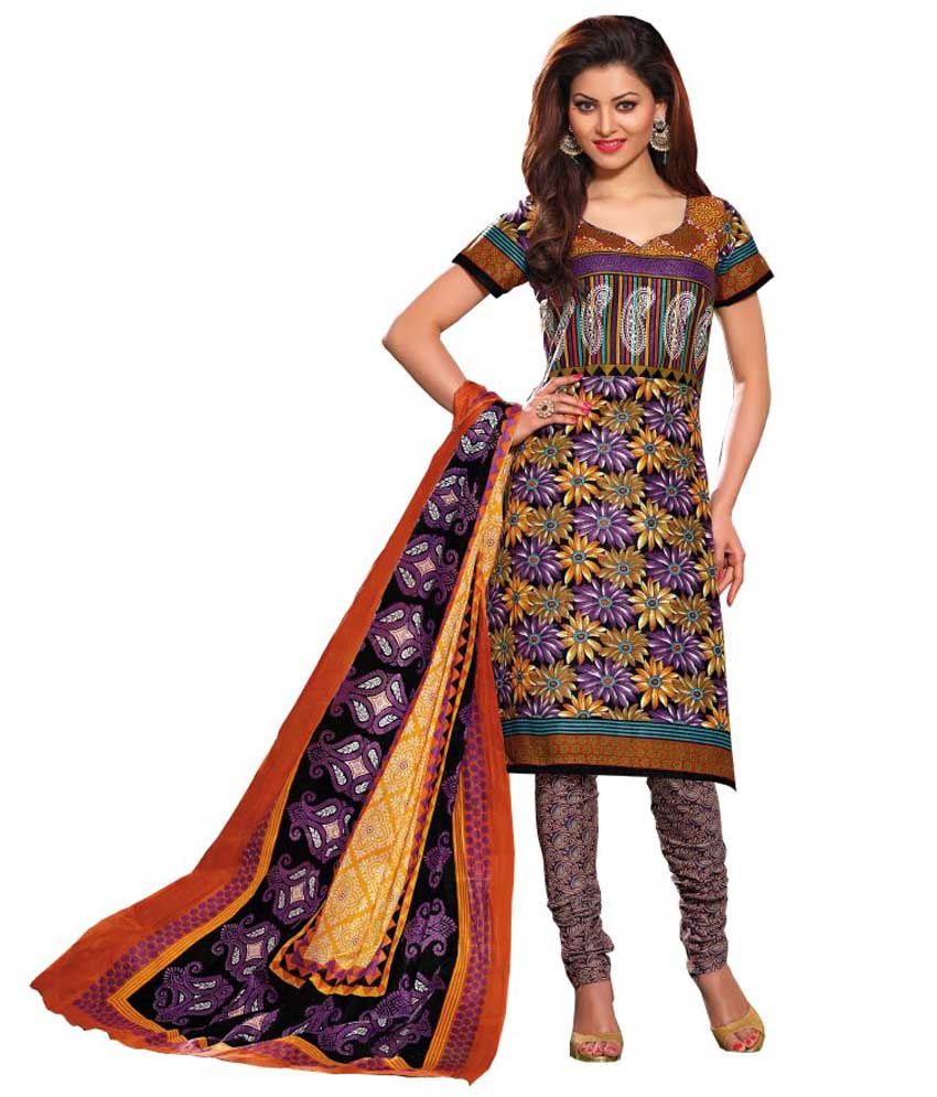 Kuki Fashion Exclusive Designer fancy Printed Cotton Dress material ...