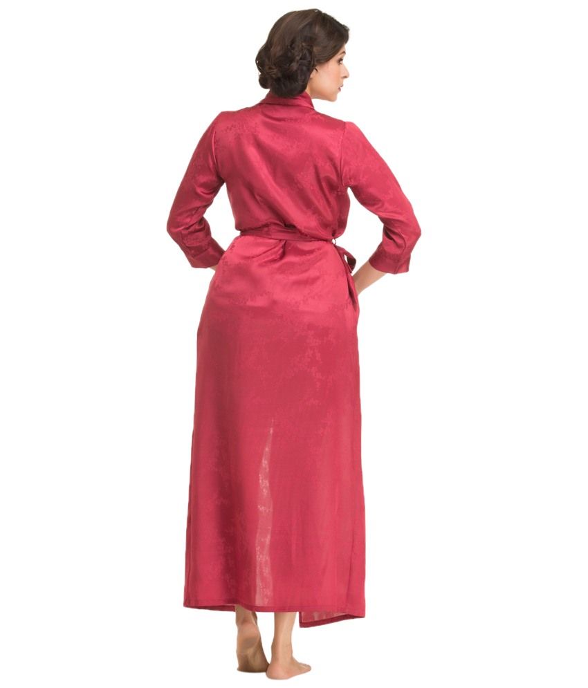 maroon silk robes