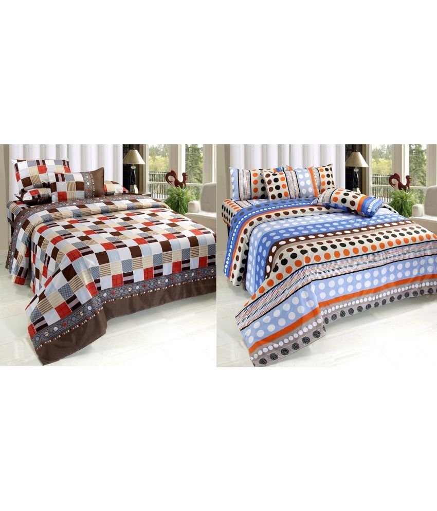 Vertex Floral Bed Sheet With Freebies(2 pillow covers) Buy Vertex