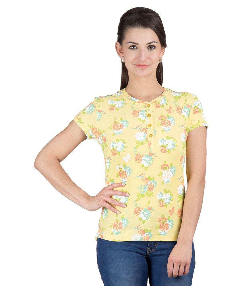     			Y & I Yellow Cotton Tops