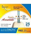 Thyrocare Sugar Scan Sugar Test Strips - 25 Strips (Pack of 1)