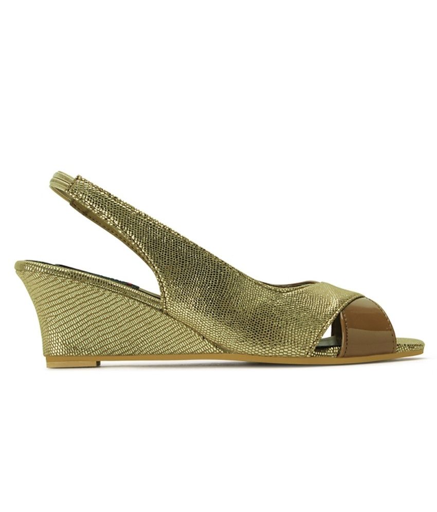 Get Glamr Simplistic Gold Heeled Sandals Price in India- Buy Get Glamr Simplistic Gold Heeled 