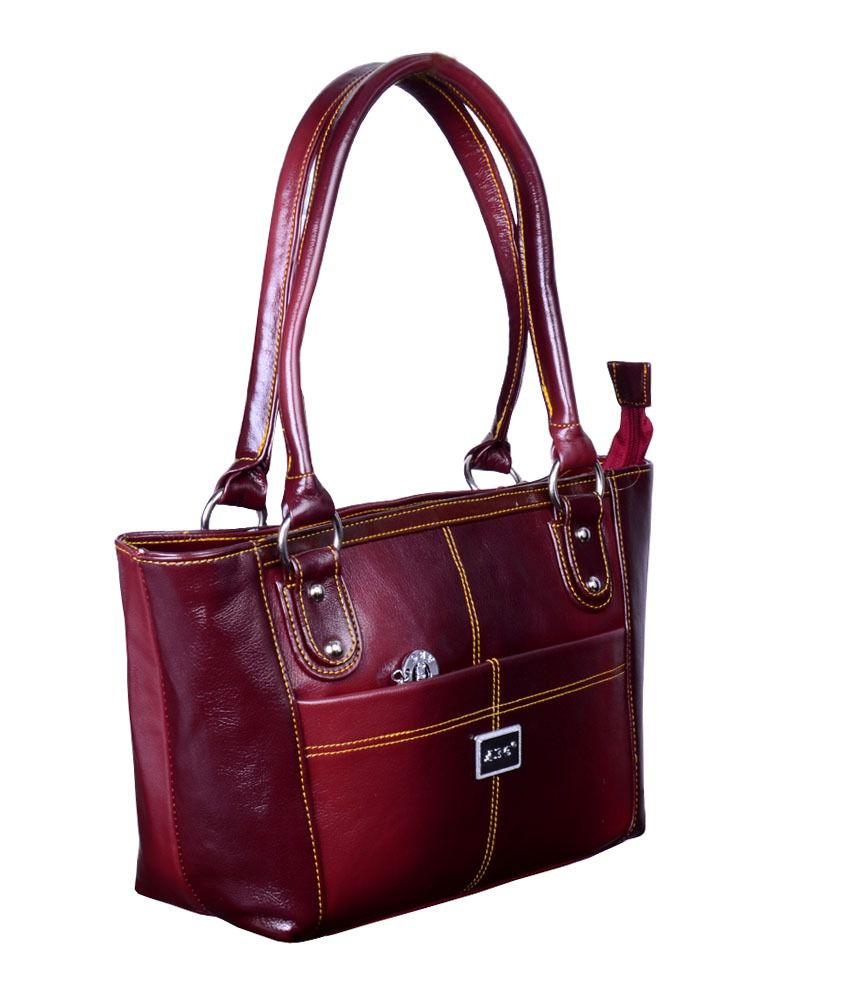 Hysty Maroon Leather Shoulder Bags - Buy Hysty Maroon Leather Shoulder ...
