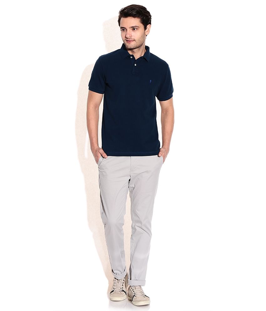 Indian Terrain Navy Polo T-Shirt - Buy Indian Terrain Navy Polo T-Shirt ...