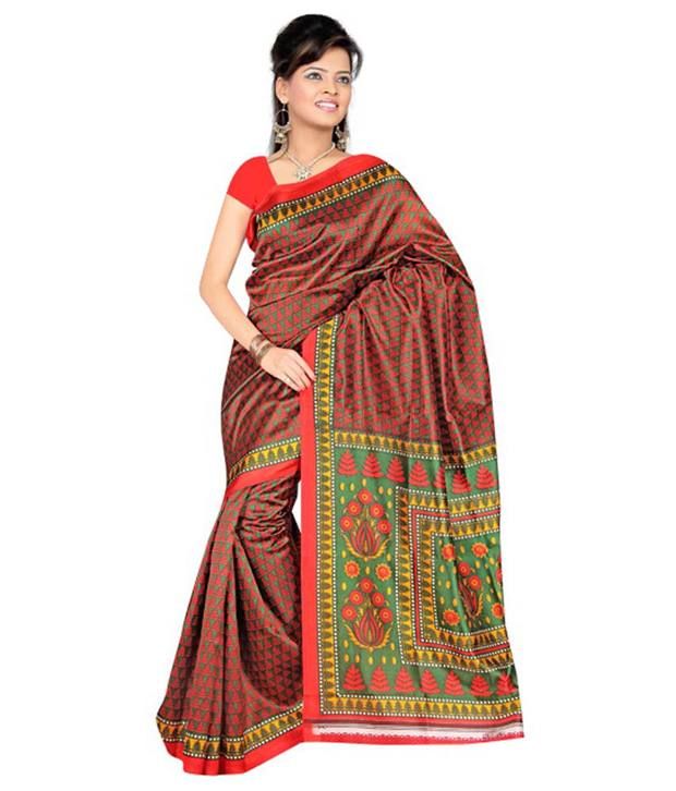 Milan Sarees Silk Printed Saree Buy Milan Sarees Silk Printed Saree