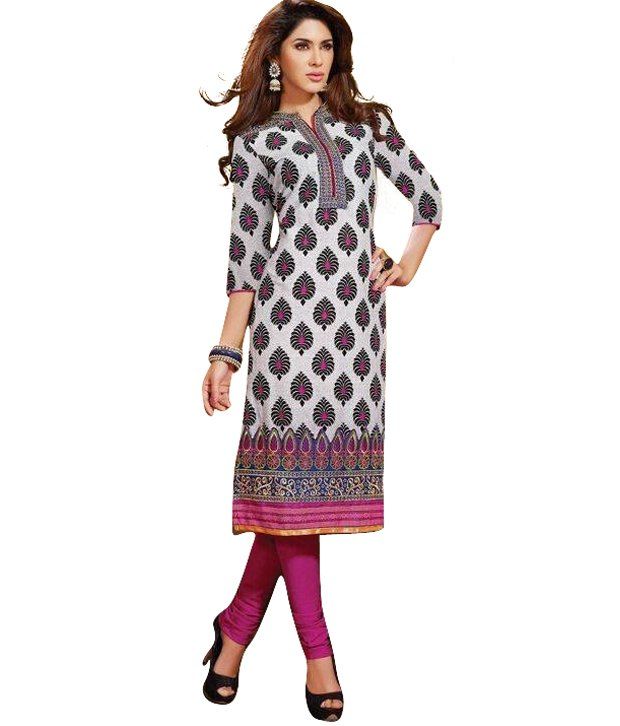 Surat trends multicolor Cotton Embroidered salwar suit dress material