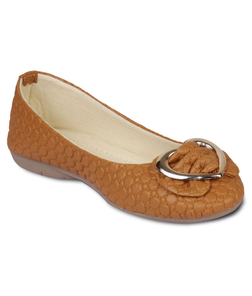 tan ballerina shoes