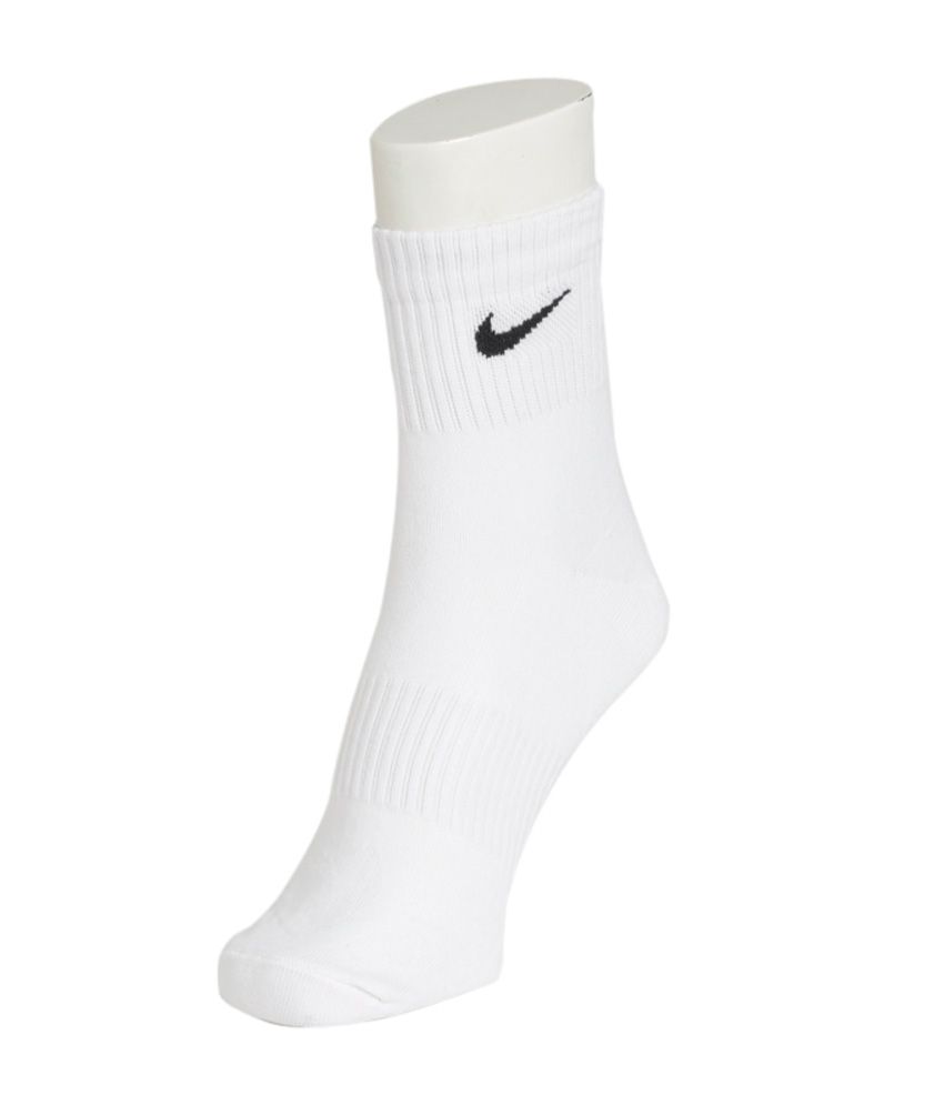 Nike Cotton Men White Casual Socks ( 1 