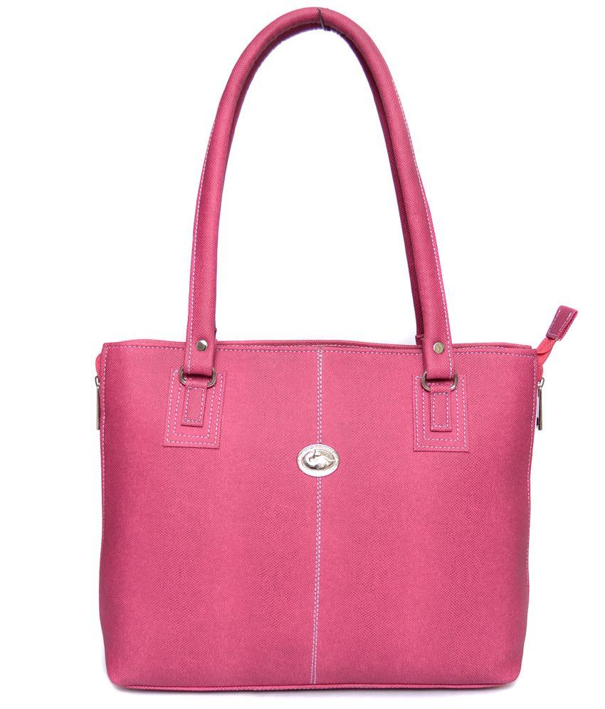 neon pink shoulder bag