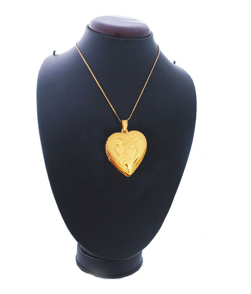 gold heart pendant without chain