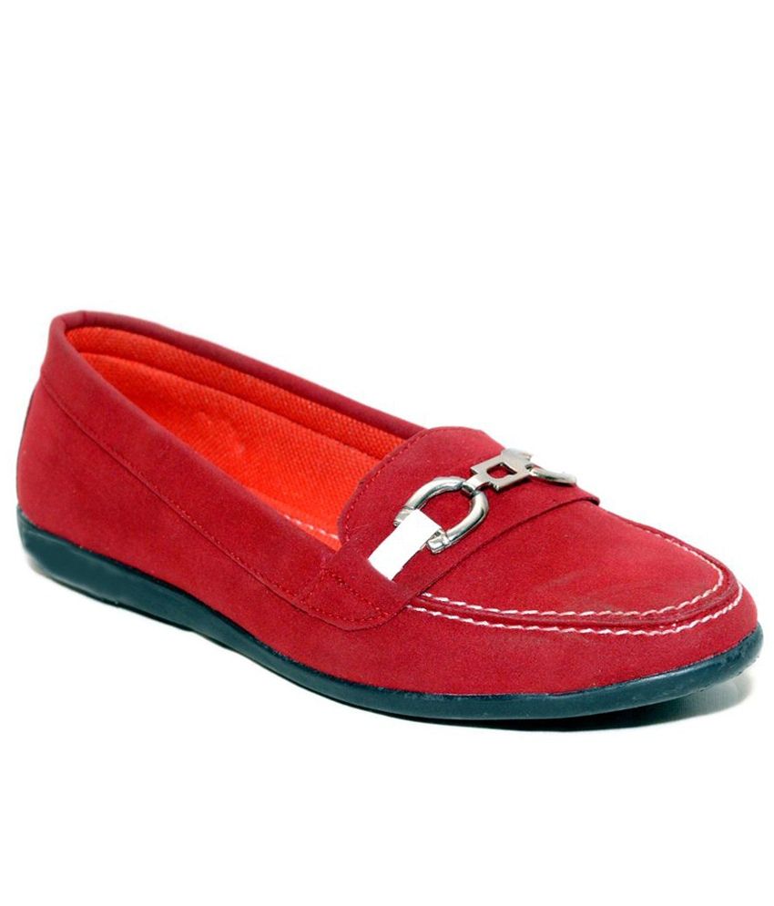 Patchi Red Suede Leather Daily Wear Casual Shoes for Women Price in ...