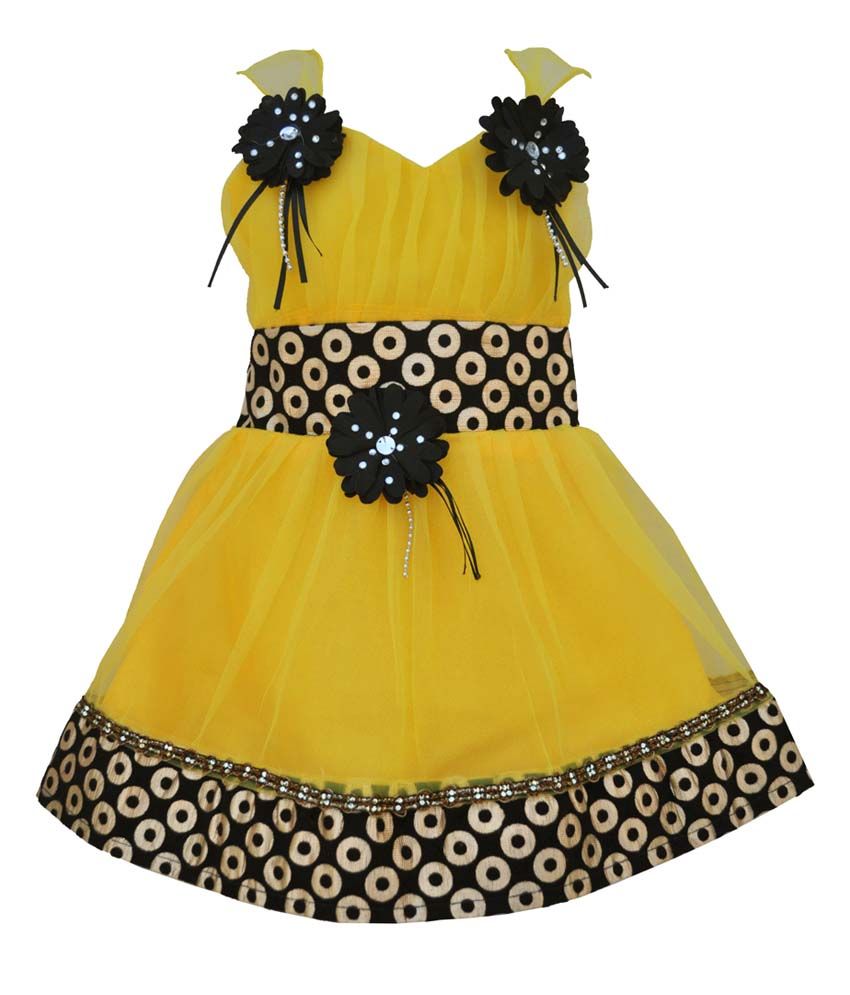 yellow and black frock