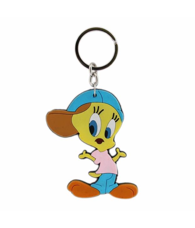 Tootpado Tweety Duck Rubber Cartoon Keychain Key Ring- Pack Of 2: Buy ...