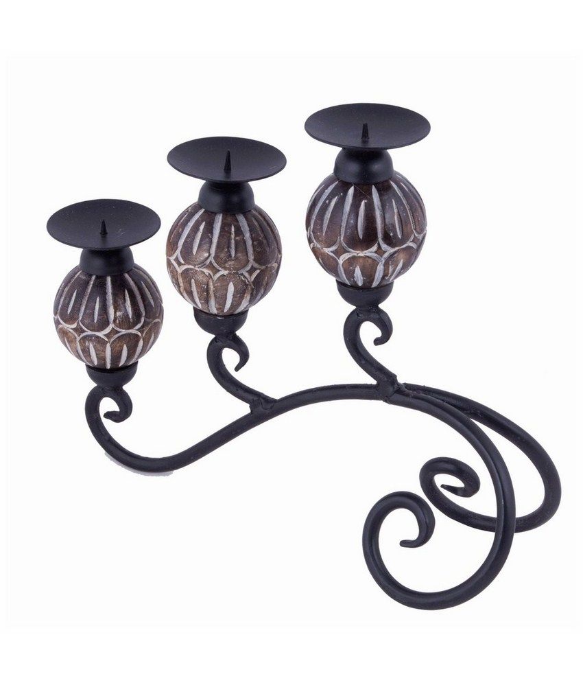 Craft Art India Wooden Wall Decor Hanging Mounting Candlesticks Candle Holder Stand