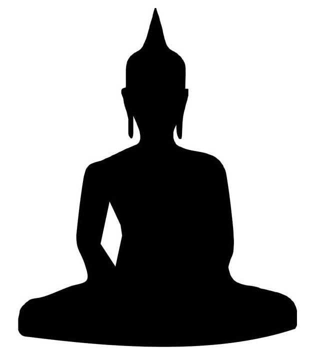 Studio Briana Black Meditative Buddha Silhouette Wall Decal On Premium ...