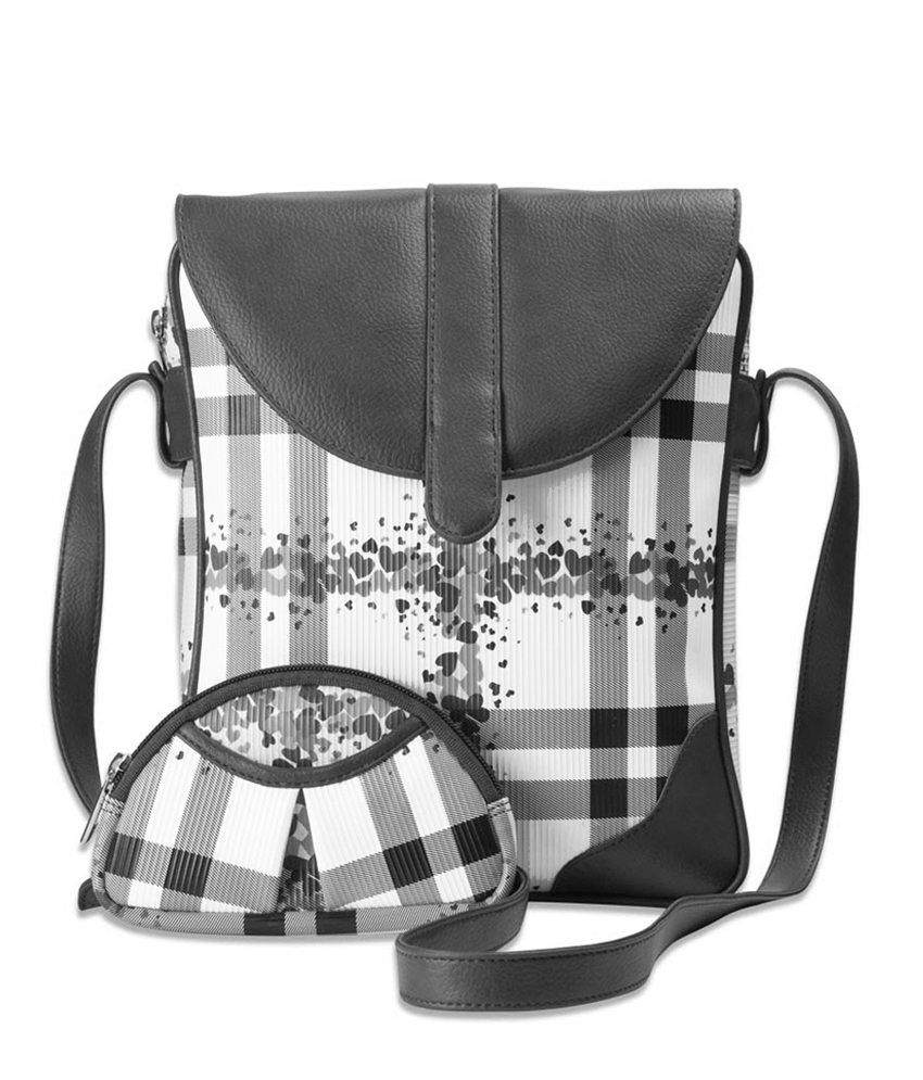 checkered sling bag