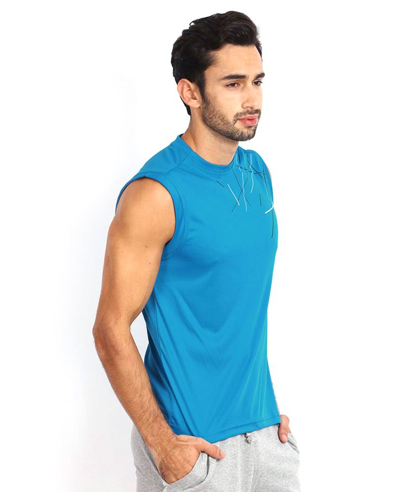 Reebok Blue Polyester T Shirt - Buy Reebok Blue Polyester T Shirt ...