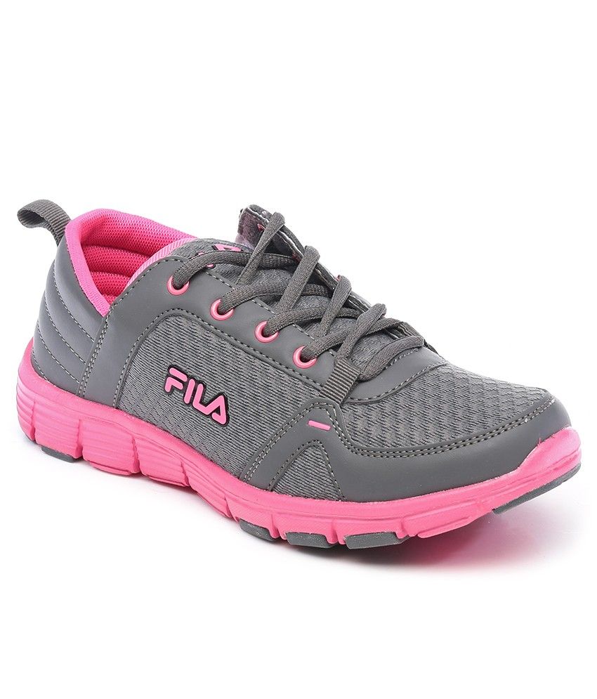 fila pink and grey trainers