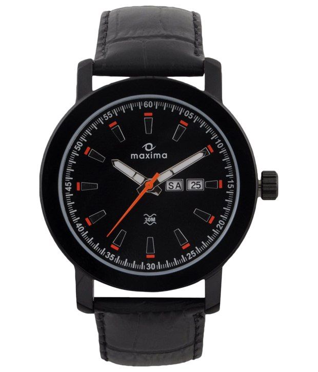 black analog wrist watch