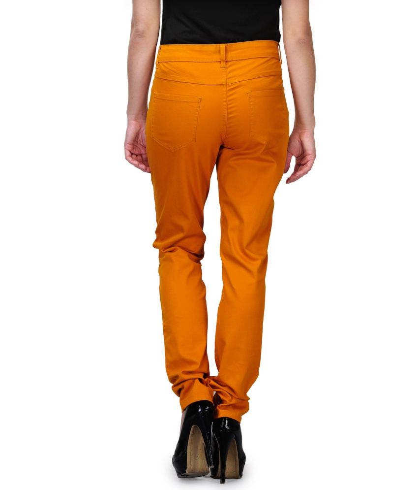 orange jeggings