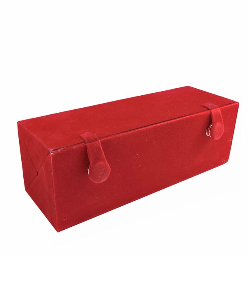 Ambica Red 12 Pair Earrings Foldable Jewellery Box