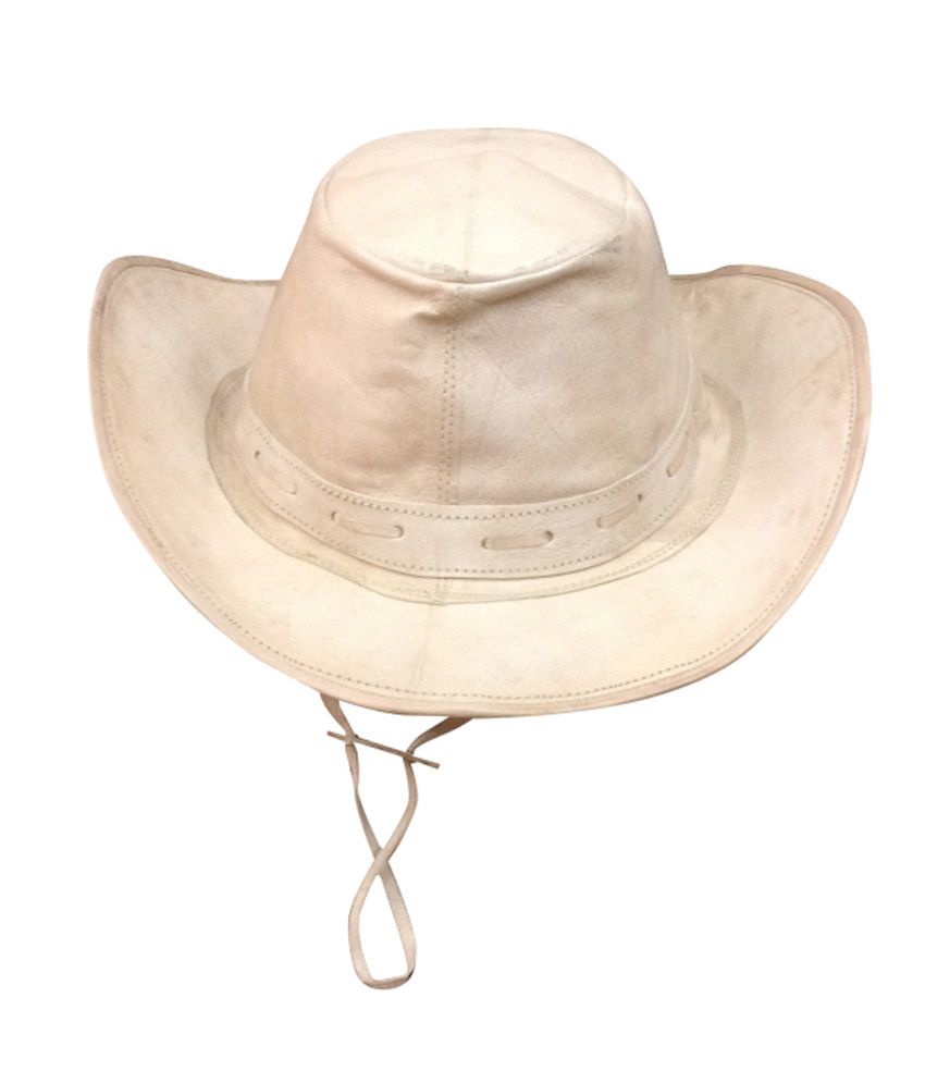 camel leather hat