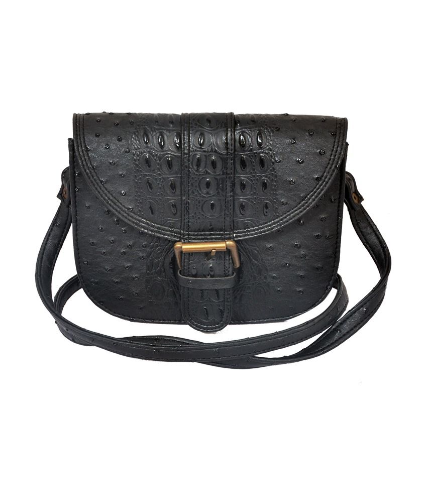 The Runner Black Round Sling Bag - Buy The Runner Black Round Sling Bag Online at Best Prices in ...