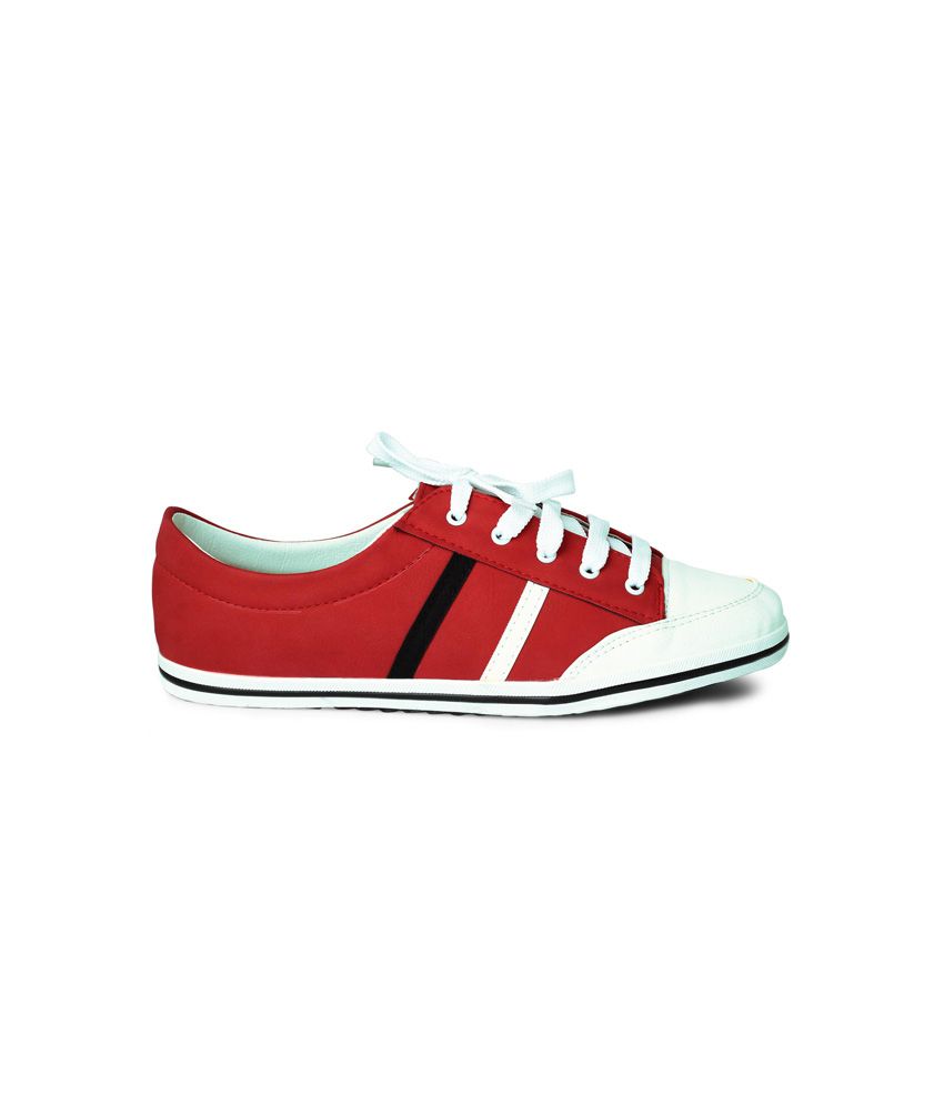 20dresses Red Synthetic Leather Sneakers For Women Price in India- Buy ...