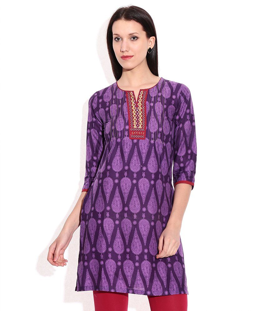 Rangriti Purple Kurta Price in India - Buy Rangriti Purple Kurta Online ...