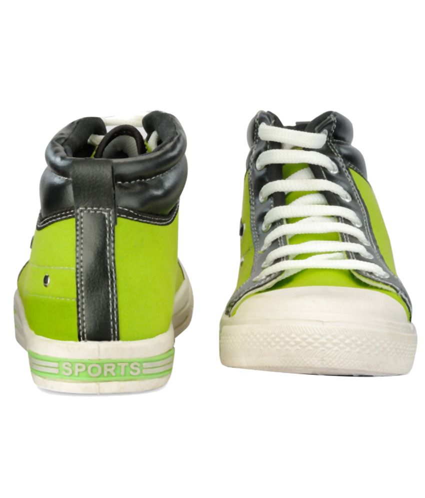 neon green canvas shoes