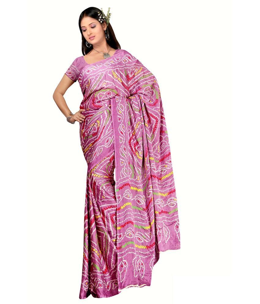 Mahaveer Rajasthani Saree Multicoloured Crepe Saree Buy Mahaveer