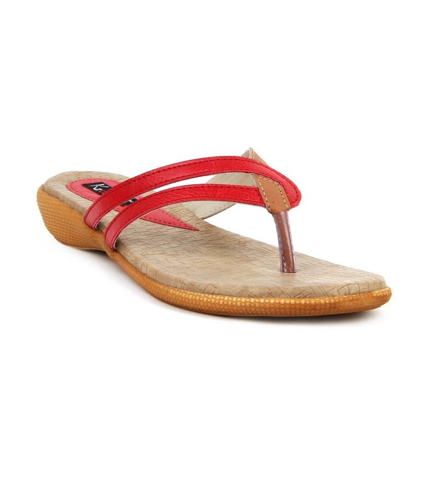 cheap red flat sandals