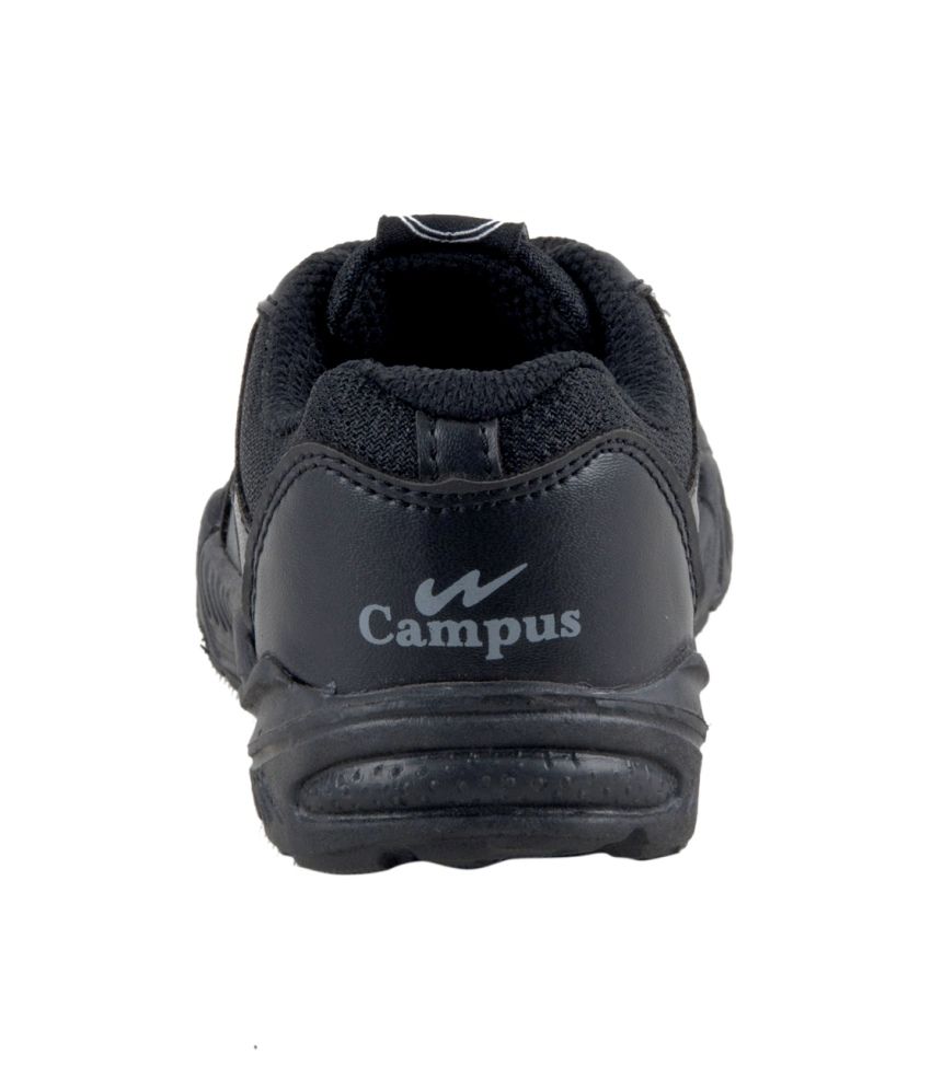 Campus Black Synthetic Leather Shoe For Men Buy Campus Black